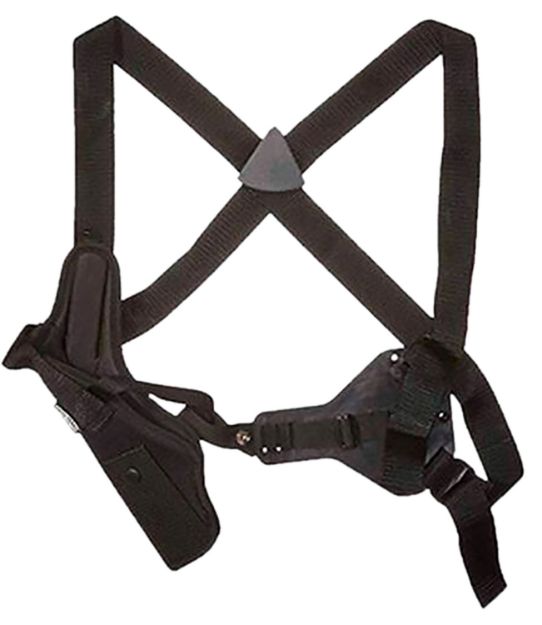 Picture of Uncle Mike's 83041 Sidekick Vertical Shoulder Holster Shoulder Size 04 Black Cordura Harness Fits Med/Large DA Revolver Fits 7-8.50" Barrel Right Hand