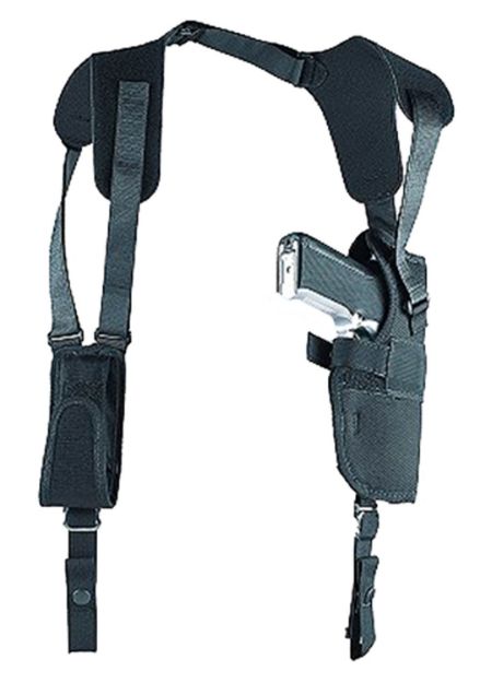 Picture of Uncle Mike's 83021 Sidekick Vertical Shoulder Holster Shoulder Size 02 Black Cordura Harness Fits Med/Large DA Revolver Fits 3-4" Barrel Right Hand