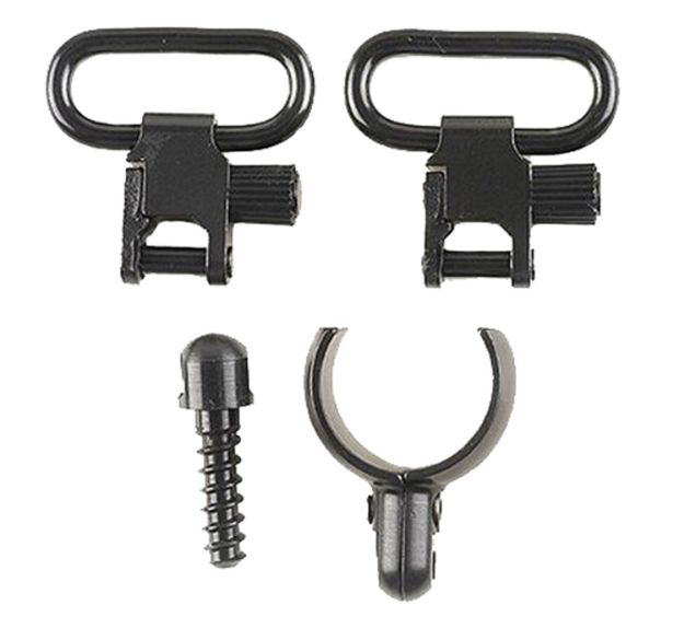 Picture of Uncle Mike's 15932 Magnum Band Swivel Set made of Steel with Blued Finish, 1" Loop Size, Quick Detach 115 SG-2 Style for Most 12 Gauge Shotguns