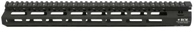 Picture of BCM MCMR15556BLK BCMGunfighter MCMR 15" M-LOK, Free-Floating Style Made of Aluminum with Black Anodized Finish for AR-Platform