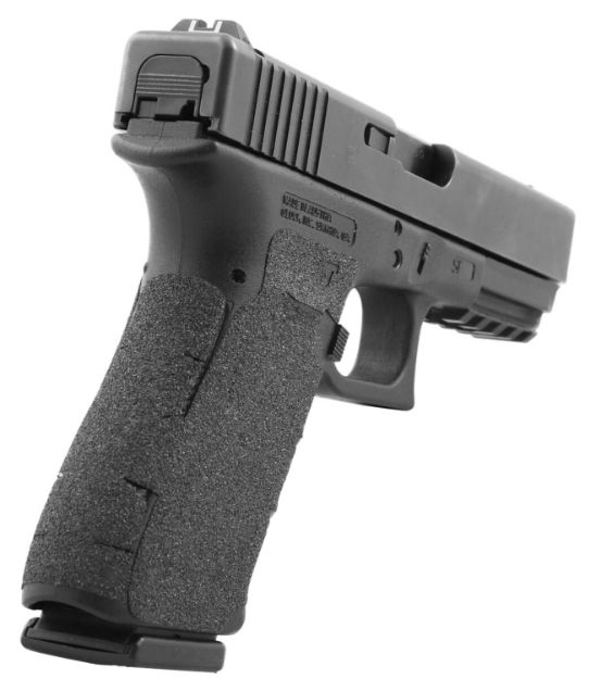 Picture of Talon Grips 384G Adhesive Grip  Glock Gen5 19/23/25/32/38/44 w/Large Backstrap, Black Textured Granulate