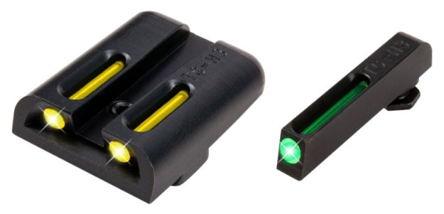 Picture of TruGlo TG131GT2Y TFO  Green/Tritium/Fiber Optic Front Sight-Yellow/Tritium/Fiber Optic Rear Sight Glock 20/21