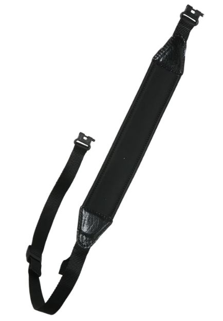 Picture of Outdoor Connection NDR90075 Raptor Sling with 1" Brute E-Z Detach Swivels 2" W Adjustable Black Nylon Webbing for Rifle/Shotgun