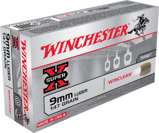 Picture of Winchester Ammo WC93 Super X  9mmLuger 147gr Winclean Brass Enclosed Base 50 Per Box/10 Case