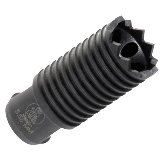 Picture of Troy Ind SBRACLM05BT00 Claymore Muzzle Brake Black Steel with 1/2"-28 tpi Threads & 2.25" OAL for 5.56x45mm NATO AR-Platform