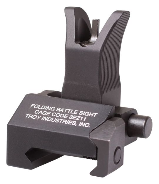 Picture of Troy Ind SSIGFBSFMBT01 Tritium Front Folding BattleSight M4  Black Hardcoat Anodized for M4