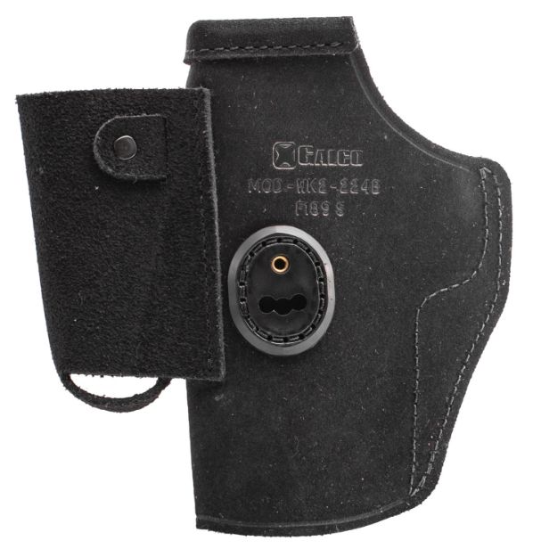 Picture of Galco WK2224B WalkAbout 2.0  IWB Black Leather Compatible w/ Glock 17 Gen1-5/22 Gen2-5 UniClip/Stealth Clip Mount Ambidextrous