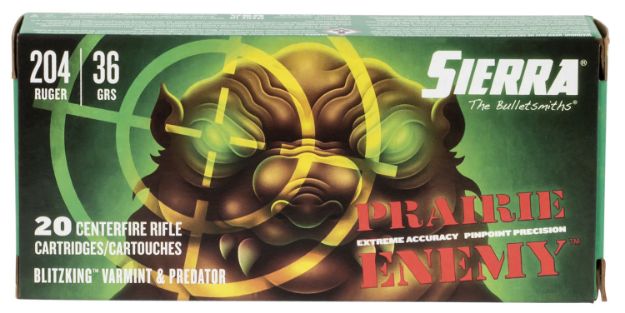 Picture of Sierra A103611 Prairie Enemy  204Ruger 36gr Sierra BlitzKing 20 Per Box/10 Case