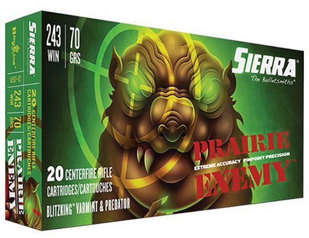 Picture of Sierra A150702 Prairie Enemy  243Win 70gr Sierra BlitzKing 20 Per Box/10 Case