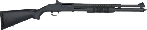 Picture of Mossberg 50693 590 Persuader 12 Gauge 8+1 3" 20" Cylinder Bore Heat-Shield Barrel, Matte Blued Metal Finish, Drilled & Tapped Receiver, Ghost Ring Sight, Synthetic Stock