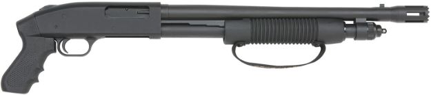 Picture of Mossberg 50697 590 Cruiser 12 Gauge 6+1 3" 18.50" Stand-Off Barrel, Dual Extractors, Matte Blued Metal Finish, Synthetic Pistol Grip Stock