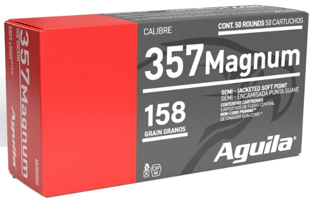 Picture of Aguila 1E572823 Target & Range Handgun 357Mag 158gr Semi Jacketed Soft Point 50 Per Box/20 Case