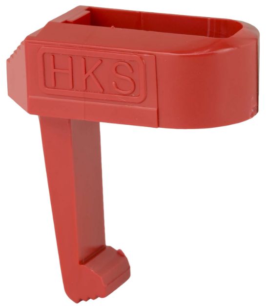 Picture of HKS 22R Speed Mag Loader Made of Plastic with Red Finish for 22 LR Ruger Mark I, Mark II