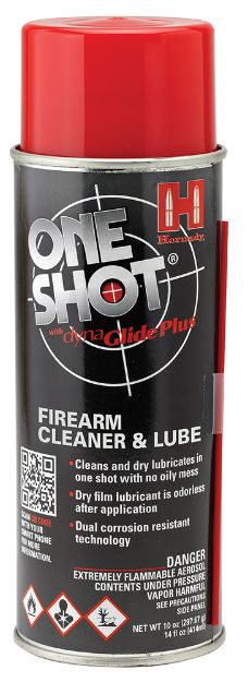 Picture of Hornady 99901 One Shot Gun Cleaner & Lube Against Corrosion & Lubricates 10 oz Aerosol