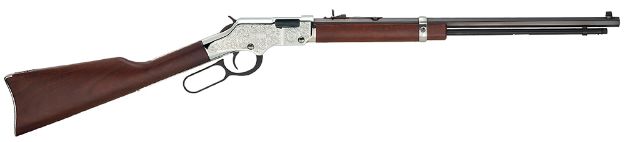 Picture of Henry H004SEM Silver Eagle  Full Size 22 WMR 12+1 20.50" Blued Octagon Barrel, Nickel-Plated Steel Receiver, American Walnut Stock Right Hand