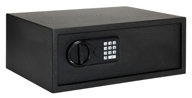 Picture of SnapSafe 75435 Keypad Safe  XL Keypad/Key Entry Black Steel 20.50" x 14.80" x 8"