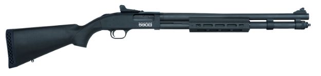 Picture of Mossberg 51602 590S  12 Gauge 3" 7+1/8+1/13+1 20" Matte Blued Barrel, Black Anodized Engraved Receiver, Black Synthetic Stock, Right Hand