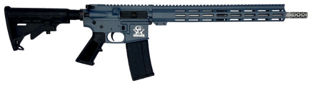 Picture of Great Lakes Firearms GL15223SSBLU AR-15  223 Wylde 30+1 16" Stainless Barrel, Blue Titanium Cerakote Receiver, Full Picatinny Rail,  Black Collapsible Stock, Polymer Grip