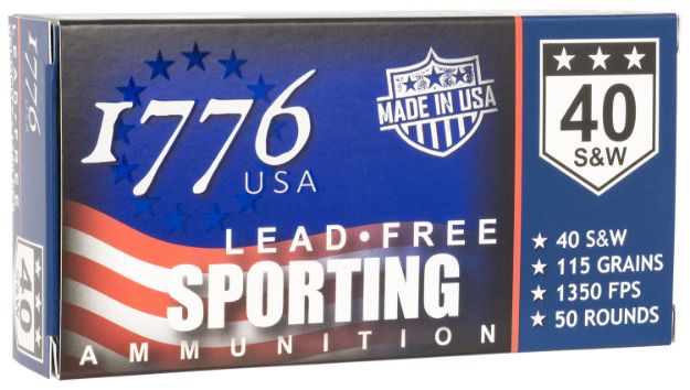 Picture of 1776 USA 1776040115 Lead Free Sporting 40S&W 115gr Lead Free Ball 50 Per Box/20 Case