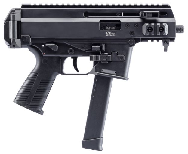 Picture of B&T Firearms 36176502G APC9K  9mm Luger 33+1 4.30" Black Steel Barrel, Black Picatinny Rail Receiver, Brace Adapter, Black Polymer Grips, Ambidextrous