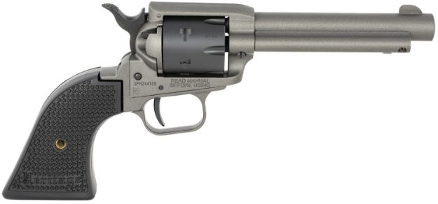 Picture of Heritage Mfg RR22C4 Rough Rider  22 LR 6 Shot 4.75" Tungsten Gray Cerakote Steel Barrel & Frame, Black Satin Cylinder & Textured Polymer Grips