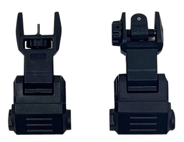 Picture of NcStar VG167 Picatinny High Profile Front and Rear Sight Set  Black Polymer