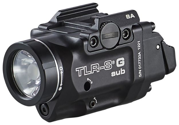 Picture of Streamlight 69439 TRL-8 G Sub Gun Light with Green Laser  Black Anodized 500 Lumens White LED Springfield Armory Hellcat