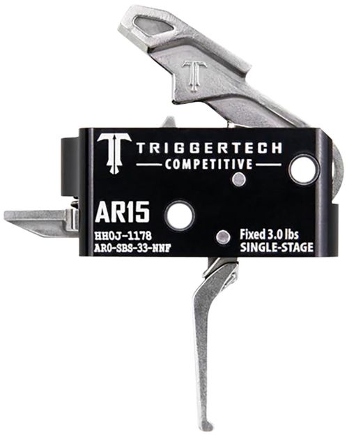 Picture of TriggerTech AR0SBS33NNF Competitive  Stainless Flat Single-Stage 3 lbs Fixed for AR-15