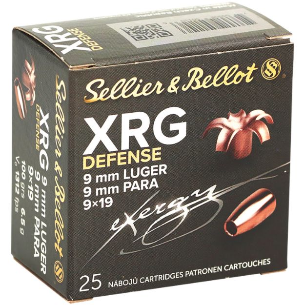 Picture of Sellier & Bellot SB9XA XRG Defense 9mmLuger 100gr Solid Copper Hollow Point 25 Per Box/40 Case