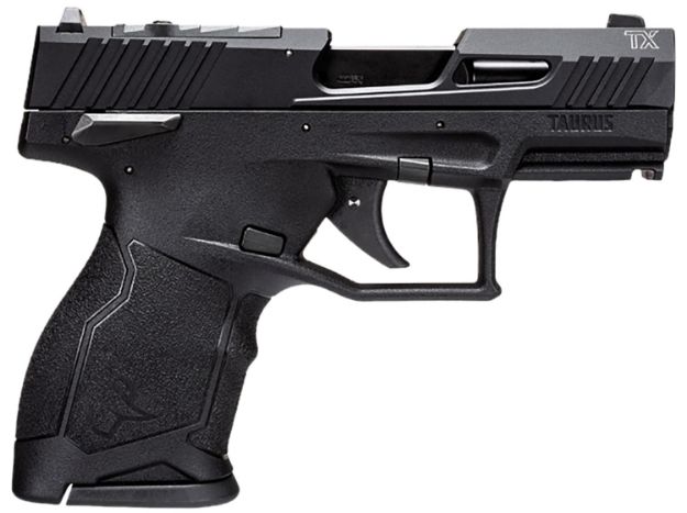 Picture of Taurus 1TX2213110 TX22C  Compact 22 LR 10+1 3.60" Matte Black Steel Barrel, Black Hard Coat Anodized Serrated Aluminum Slide, Black Polymer Frame w/Picatinny Rail Black Polymer Grips