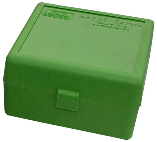 Picture of MTM Case-Gard RS10010 Ammo Box Flip-Top 223Rem/204Ruger Green Polypropylene 100rd