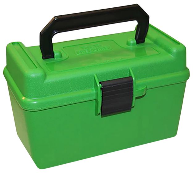 Picture of MTM Case-Gard H50XL10 Deluxe Ammo Box  300 WSM/300 RUM Green Polypropylene 50rd