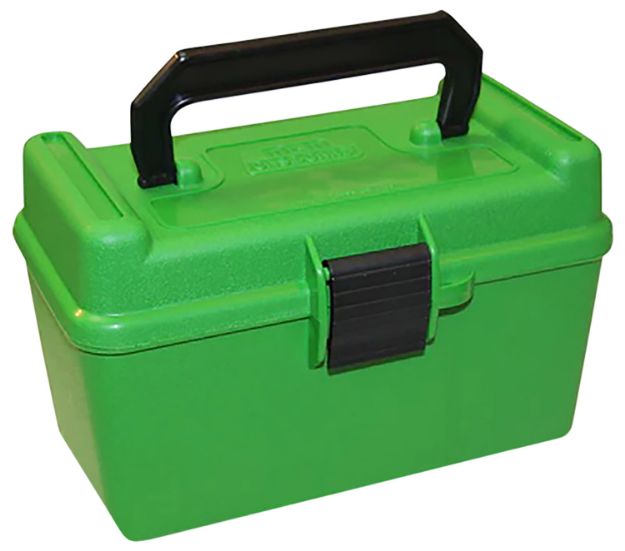 Picture of MTM Case-Gard H50RMAG10 Deluxe Ammo Box  300 Win Mag/7mm Rem Green Polypropylene 50rd