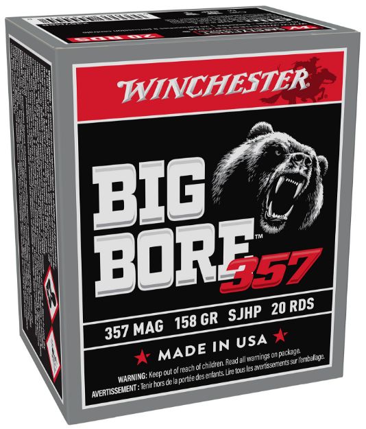 Picture of Winchester Ammo X357MBB Big Bore  357Mag 158gr Semi Jacketed Hollow Point 20 Per Box/10 Case