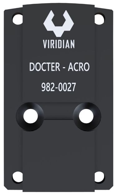 Picture of Viridian 9820027 RFX45 Docter Mounting Adapter  Black Anodized