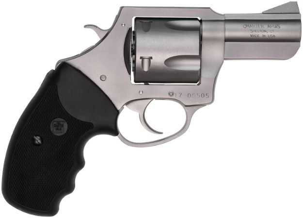 Picture of Charter Arms 74520 Pitbull  45 ACP 5rd, 2.50" Matte Stainless Steel Barrel, Cylinder & Frame, Standard Hammer, Finger Grooved Black Rubber Grip