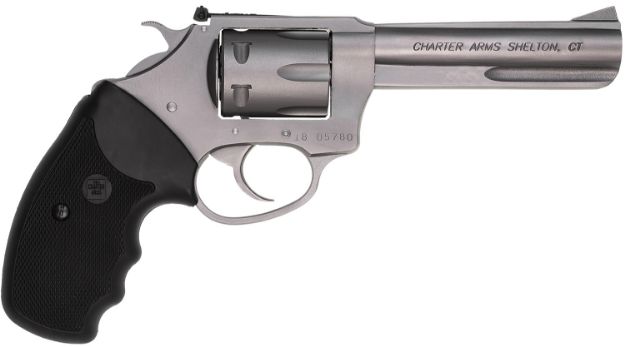 Picture of Charter Arms 72242 Pathfinder Target 22 LR, 8 Shot 4.20" Matte Stainless Steel Barrel & Cylinder, Anodized Aluminum Frame w/Black Finger Grooved Rubber Grip, Exposed Hammer