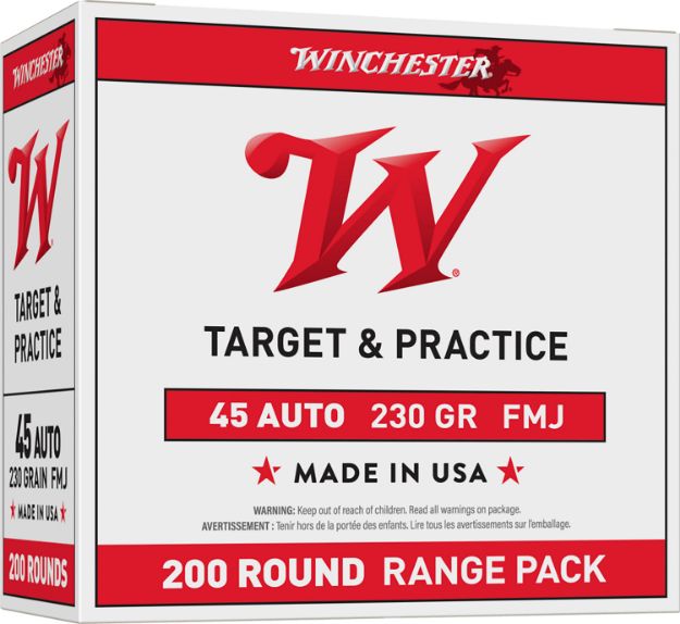 Picture of Winchester Ammo USA45W USA Range Pack 45ACP 230gr Full Metal Jacket 200 Per Box/3 Case