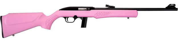 Picture of Rossi RS22L1811P RS22  Full Size 22 LR 10+1 18" Matte Black Steel Barrel, Matte Black Grooved Aluminum Receiver, Pink Synthetic Fixed Stock