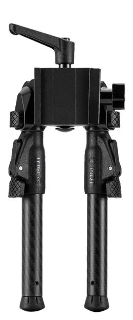 Picture of Mdt Sporting Goods Inc 105561BLK GRND-POD  Black 4.50"-9" Carbon Fiber/Aluminum, Adj. Throw Lever, 4 Leg Postitions, Fits ARCA Rail & RRS Dovetail