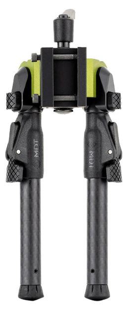 Picture of Mdt Sporting Goods Inc 105561GRN GRND-POD  Green/Black 4.50"-9" Carbon Fiber/Aluminum, Adj. Throw Lever, 4 Leg Postitions, Fits ARCA Rail & RRS Dovetail