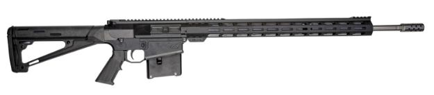 Picture of Great Lakes Firearms GL10LA270SSBLK AR-10  270 Win 5+1 24", Black, 20" M-Lok Handguard Fixed Hogue OverMolded Stock, A2 Grip, Muzzle Brake