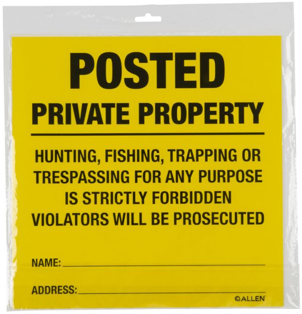 Picture of ALLEN 15824 POSTED NO TRESPASSING SIGN 12 PK