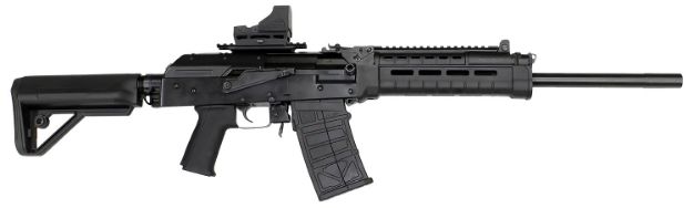 Picture of JTS Shotgun M12AKT2.1 M12AK T1 12 Gauge Semi-Auto 5+1 (2.75") 3" 18.70" Chrome-Lined Barrel, Black, M-Lok Handgaurd, Fixed Stock, Adj. Gas Block, 3 Chokes, Includes Red Dot