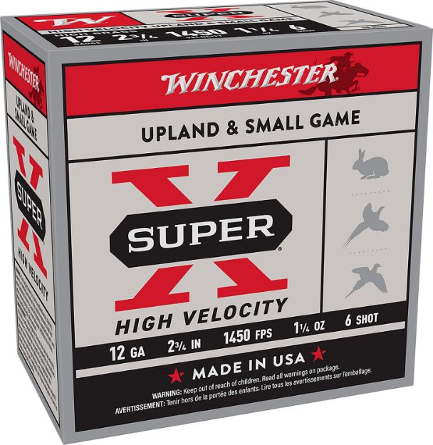 Picture of Winchester Ammo X12HV6 Super X High Velocity 12Gauge 2.75" 1 1/4oz 6Shot 25 Per Box/10 Case