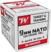 Picture of Winchester Ammo W9NATO50 USA  9mmNATO 124gr Full Metal Jacket 50 Per Box/20 Case