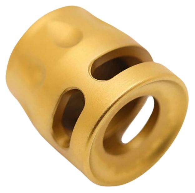 Picture of True Precision Inc TPSMICROG Micro Compensator S-Type Gold 416R Stainless Steel 1/2"x28 Threads 9mm/380 ACP