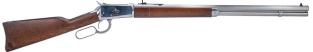 Picture of Heritage Mfg H9204524F9 92 Ranch Hand 45 Colt (Long Colt) 12rd 24" Stainless Polished Octagon Barrel, Polished Stainless Steel Receiver, Fixed Hardwood Stock