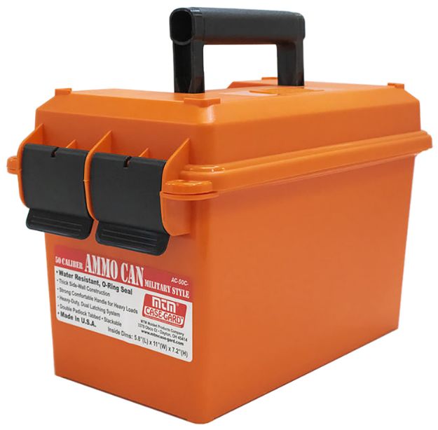 Picture of MTM Case-Gard AC50C35 Ammo Can  50Cal Orange Polypropylene