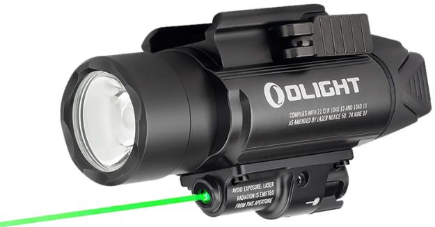 Picture of Olightstore Usa Inc BALDRPROBK1 Baldr Pro  Black Anodized 300/500/1,350 Lumens White LED Green Laser